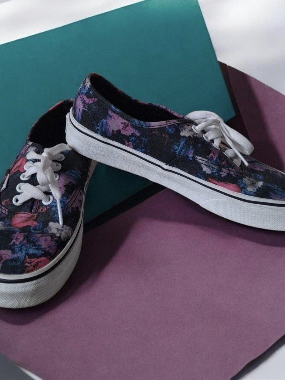Vans Floral Canvas Low-Top Lace-Up Sneakers Multicolor Men’s US 6.5 W US 8